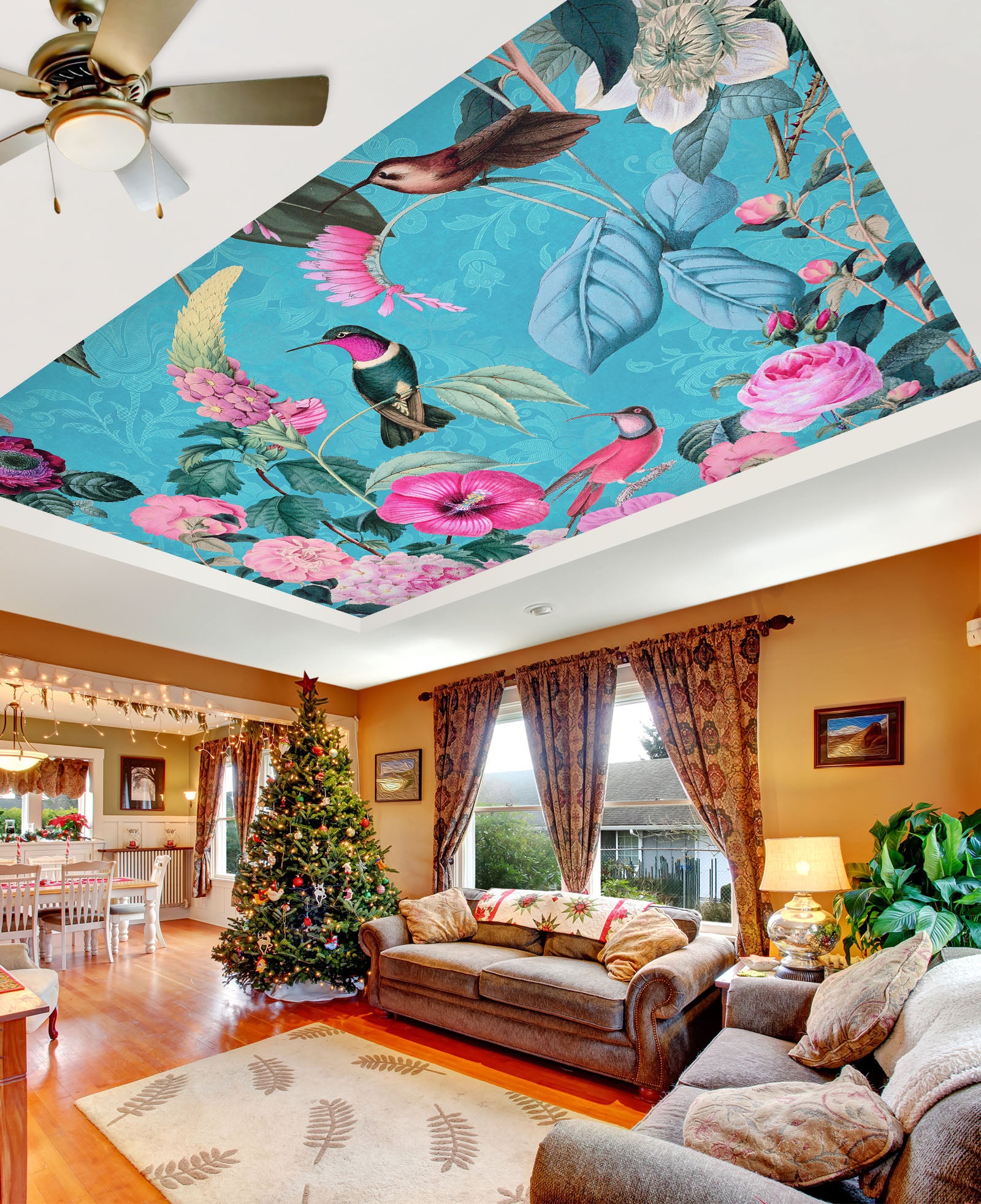 3D Pink Flower 980 Andrea Haase Ceiling Wallpaper Murals