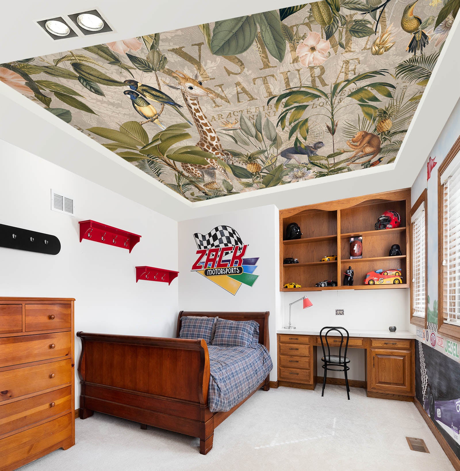 3D Vintage Leaves 5270 Andrea Haase Ceiling Wallpaper Murals