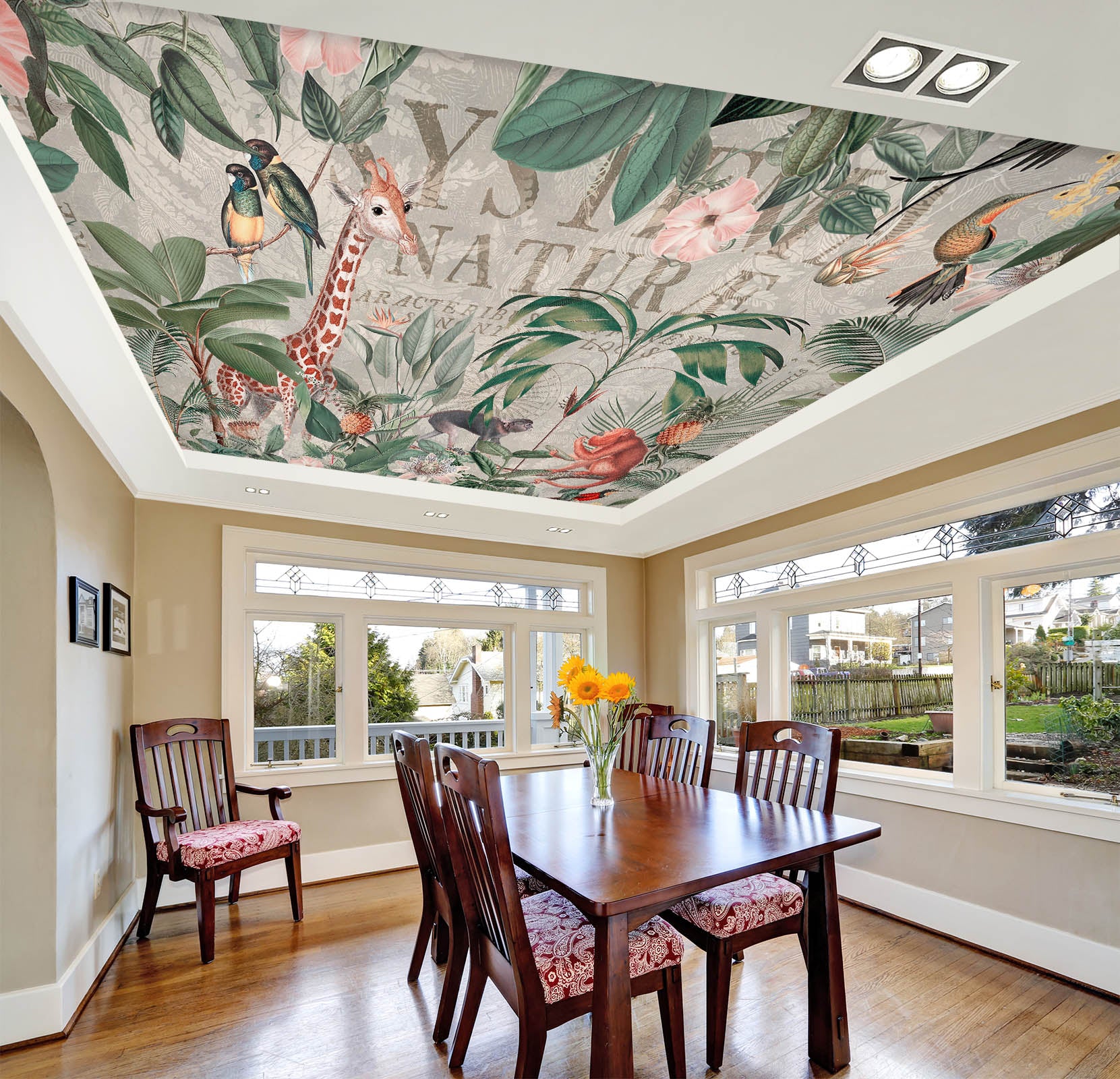 3D Animal Giraffe 5268 Andrea Haase Ceiling Wallpaper Murals