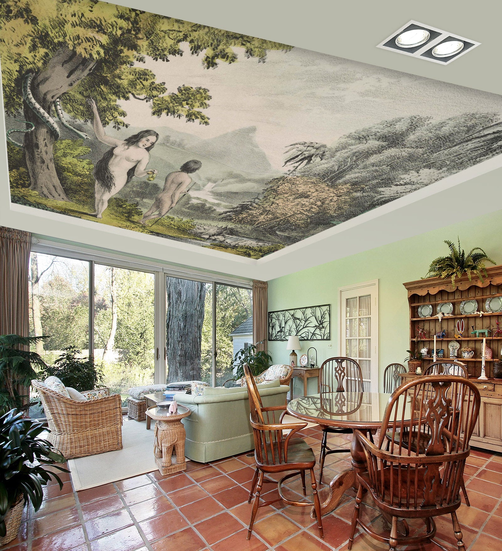 3D Primitive Forest Woman 407 Andrea Haase Ceiling Wallpaper Murals