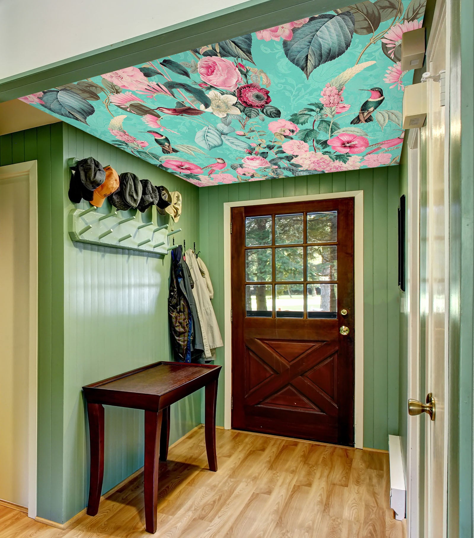 3D Pink Rose 5251 Andrea Haase Ceiling Wallpaper Murals