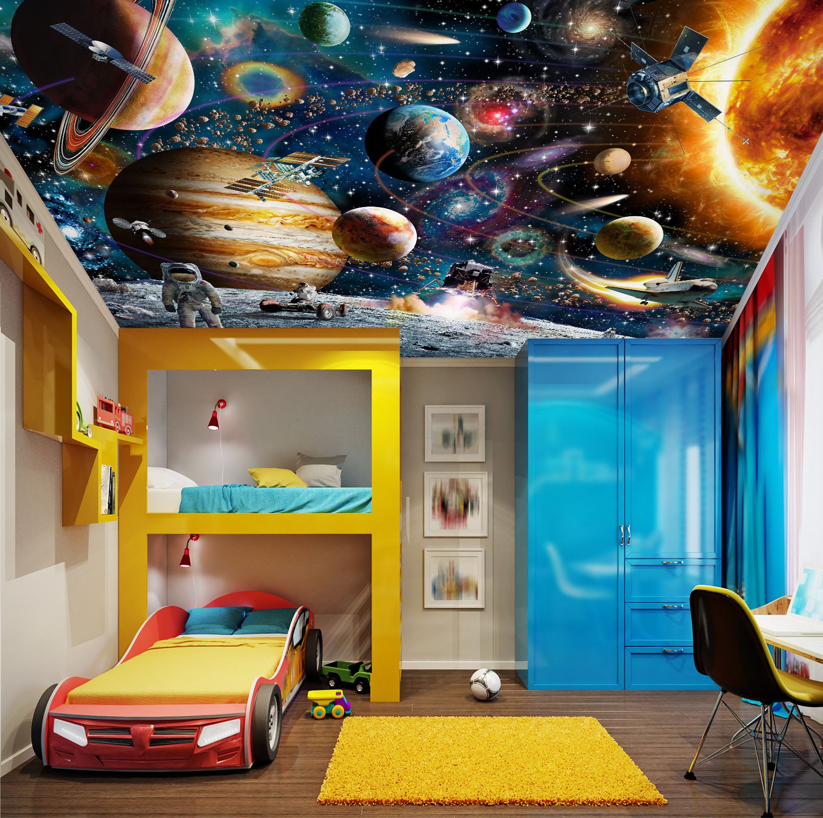 3D Planet Astronaut 1001 Adrian Chesterman Ceiling Wallpaper Murals