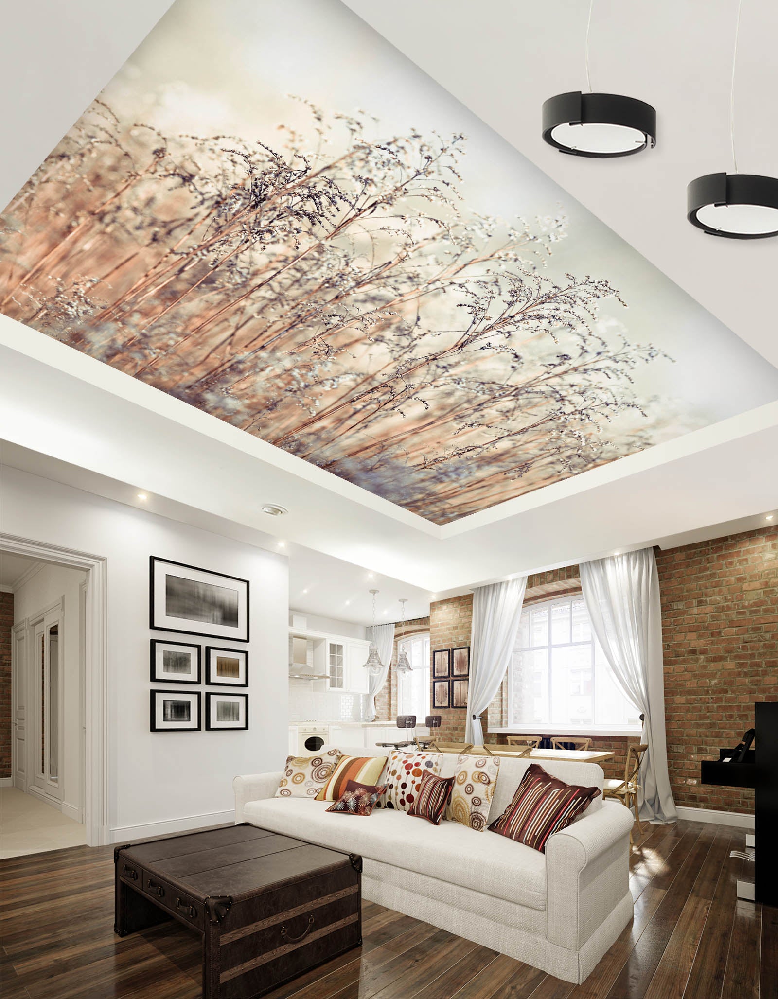 3D Dry Wildflowers 2571 Assaf Frank Ceiling Wallpaper Murals