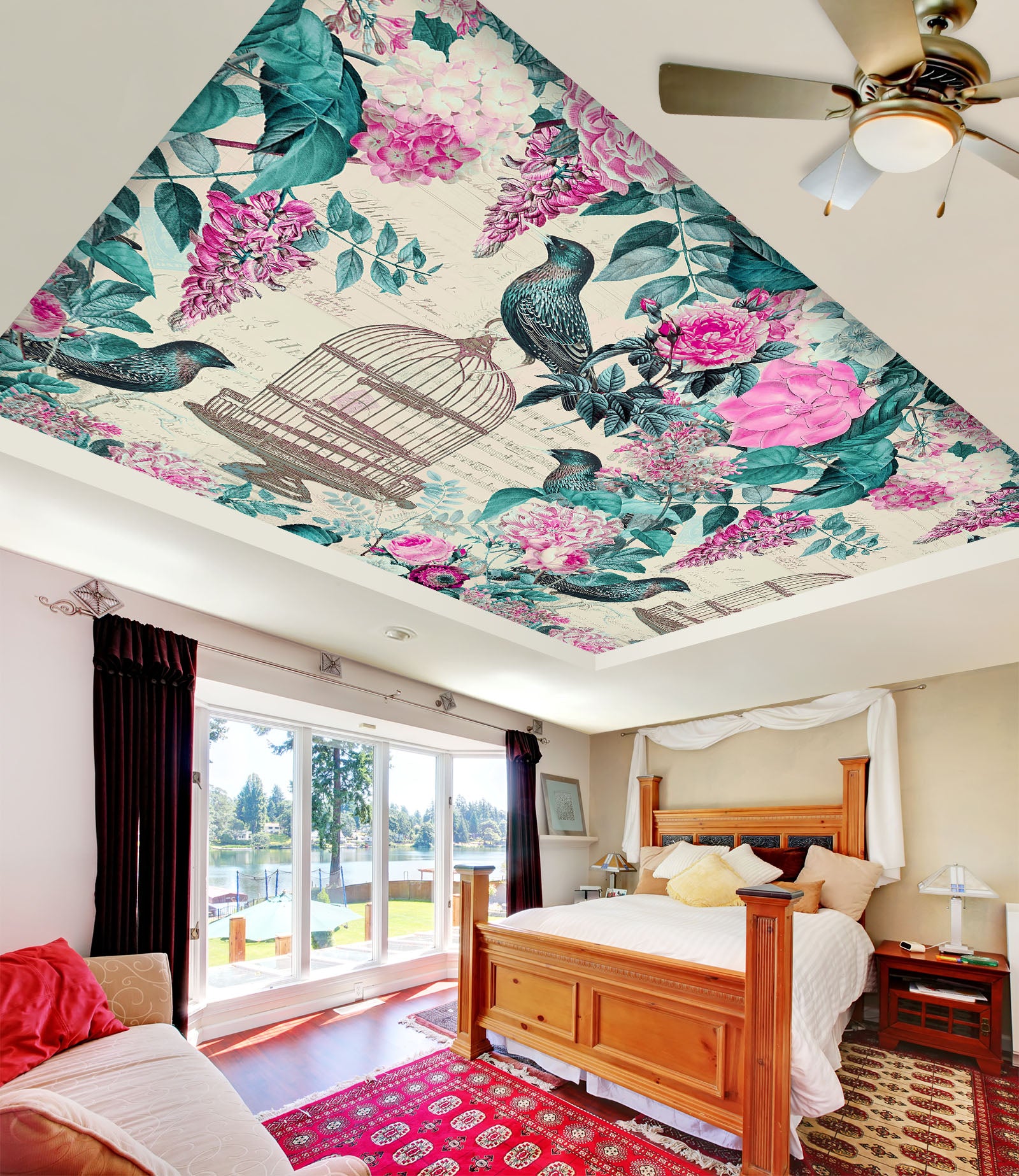 3D Flower Leaves 963 Andrea Haase Ceiling Wallpaper Murals