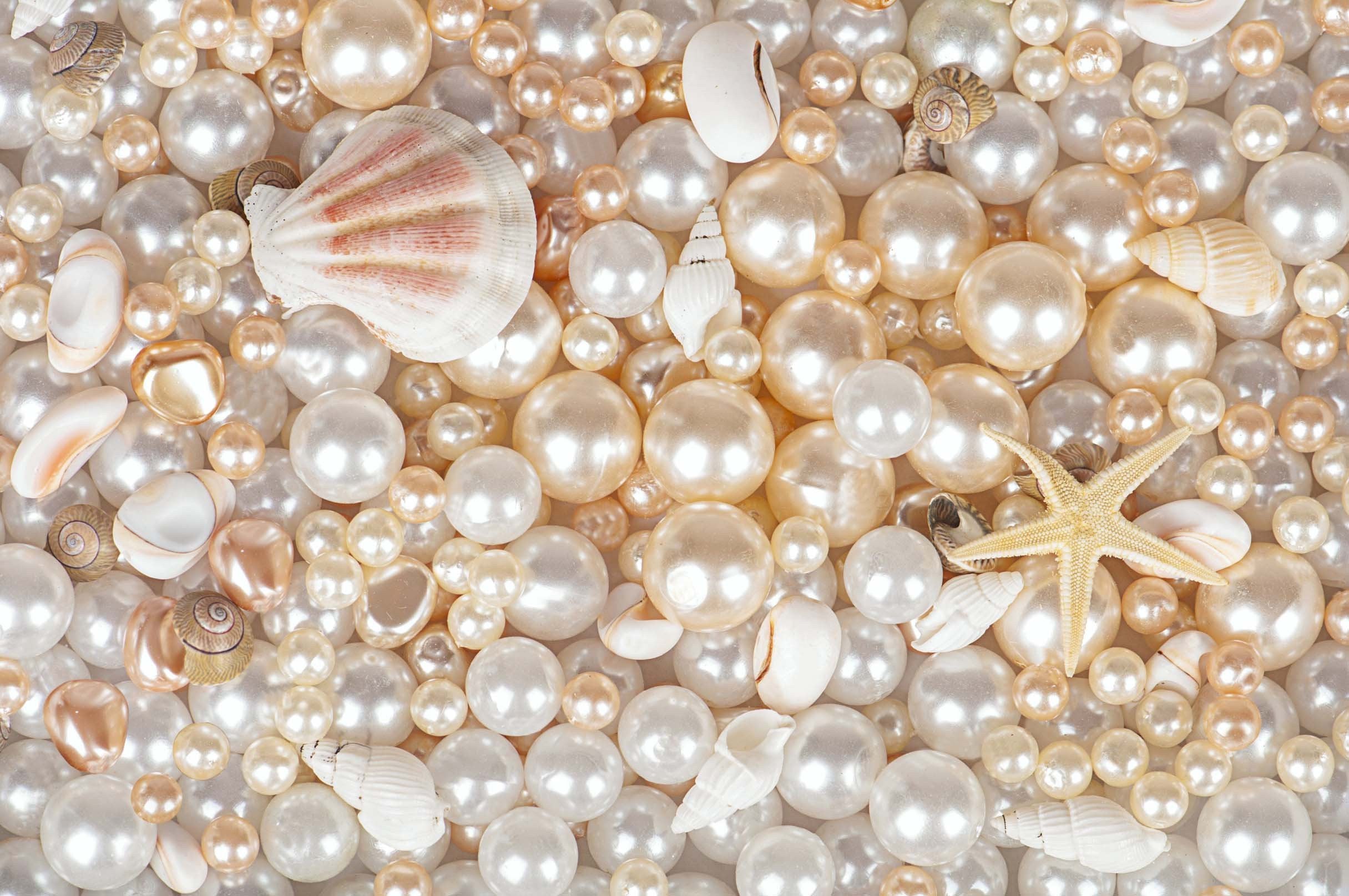 3D Pearls Shells Kitchen Mat Floor Mural Wallpaper AJ Wallpaper