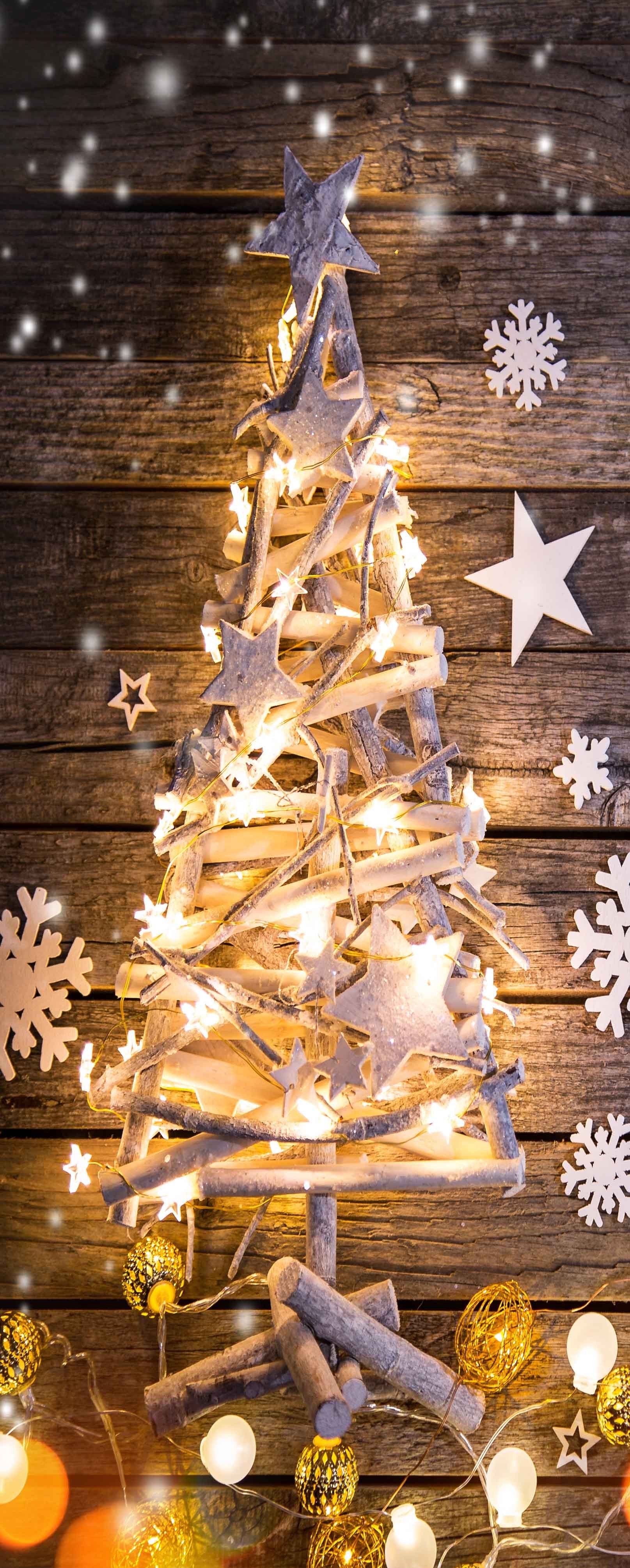 3D Wood Stars Tree 1117 Stair Risers Wallpaper AJ Wallpaper