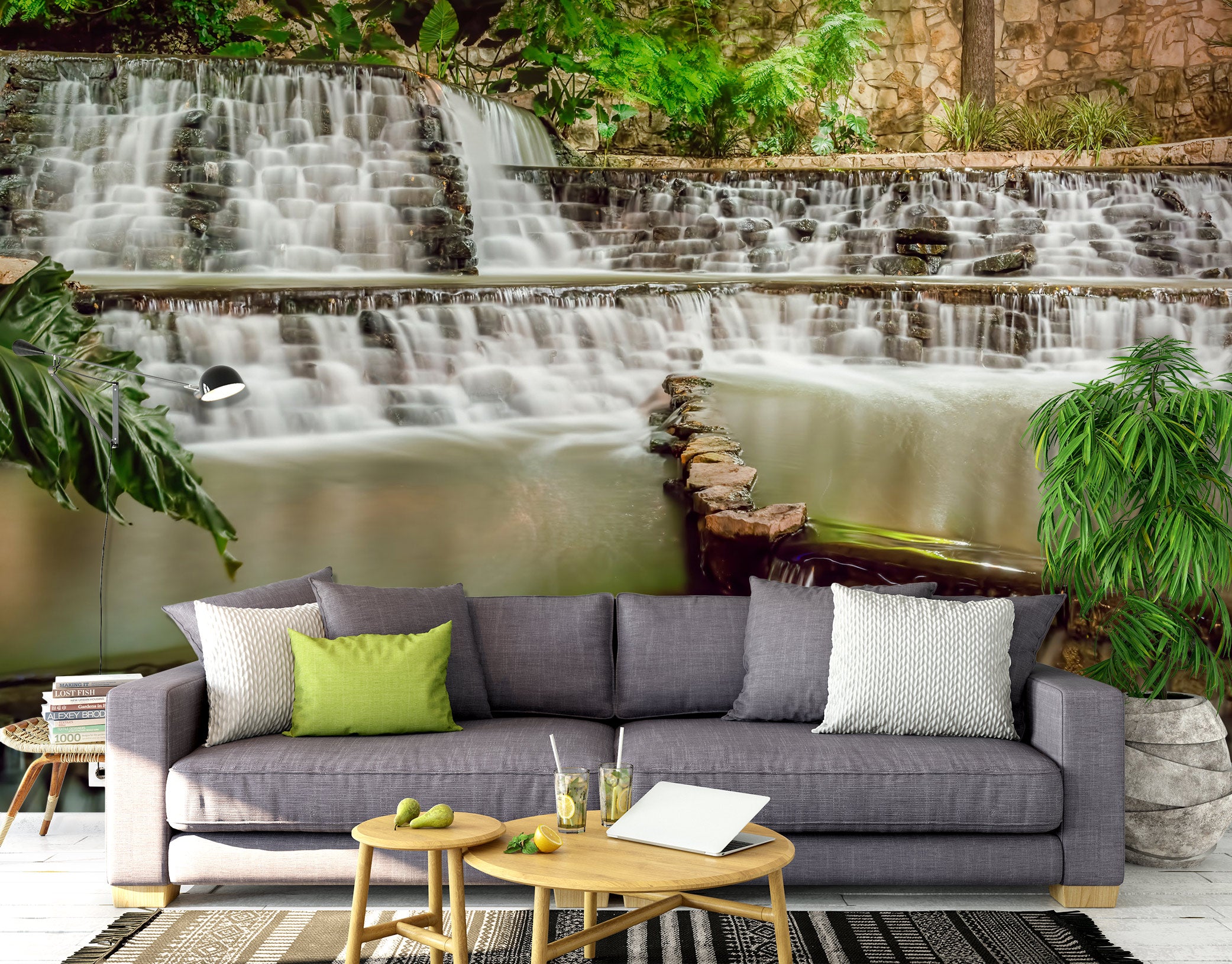 3D Waterfall River 5238 Beth Sheridan Wall Mural Wall Murals