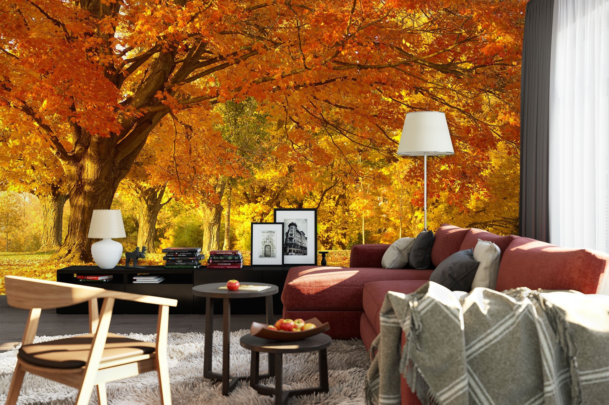 3D Autumn Landscape 1506 Wall Murals Wallpaper AJ Wallpaper 2