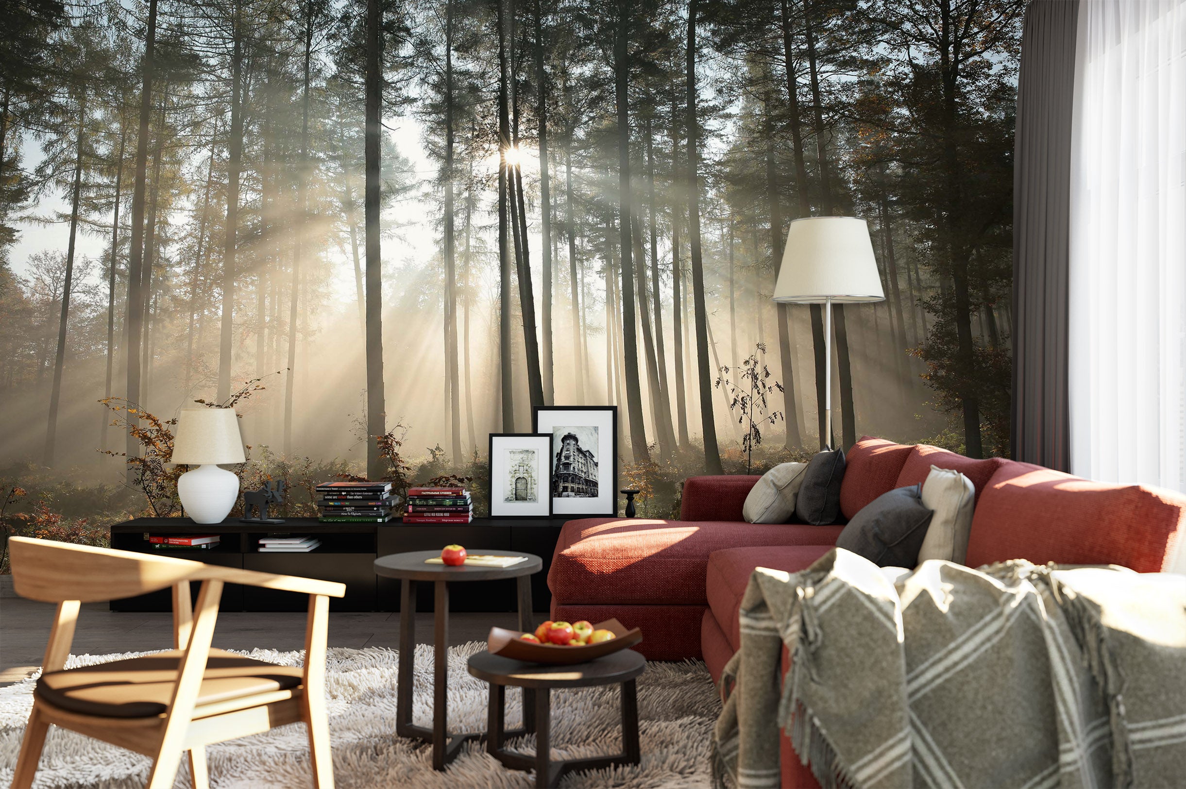 3D Woods Sunlight 1458 Wall Murals
