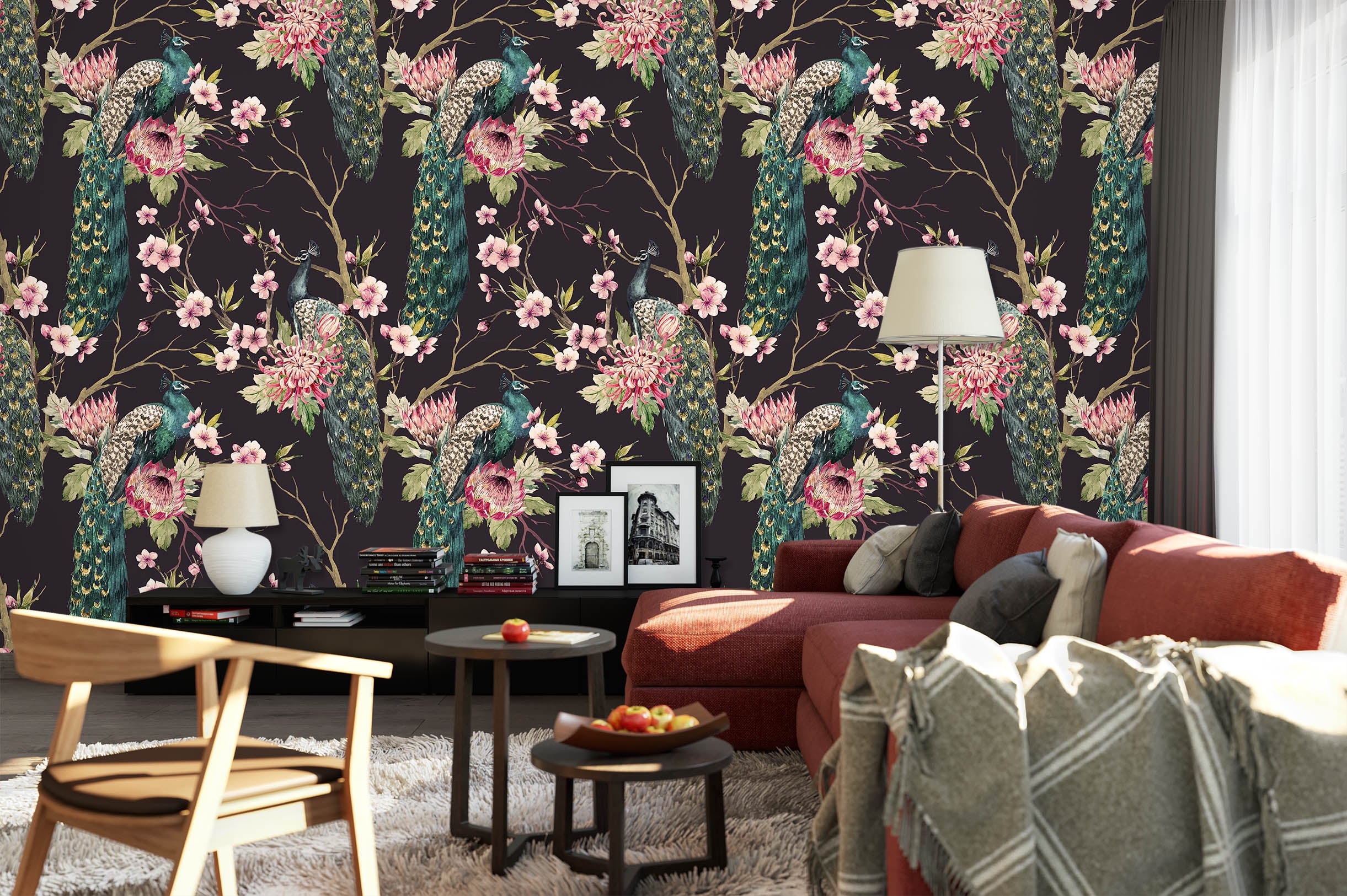 3D Peacock Pattern 1464 Wall Murals