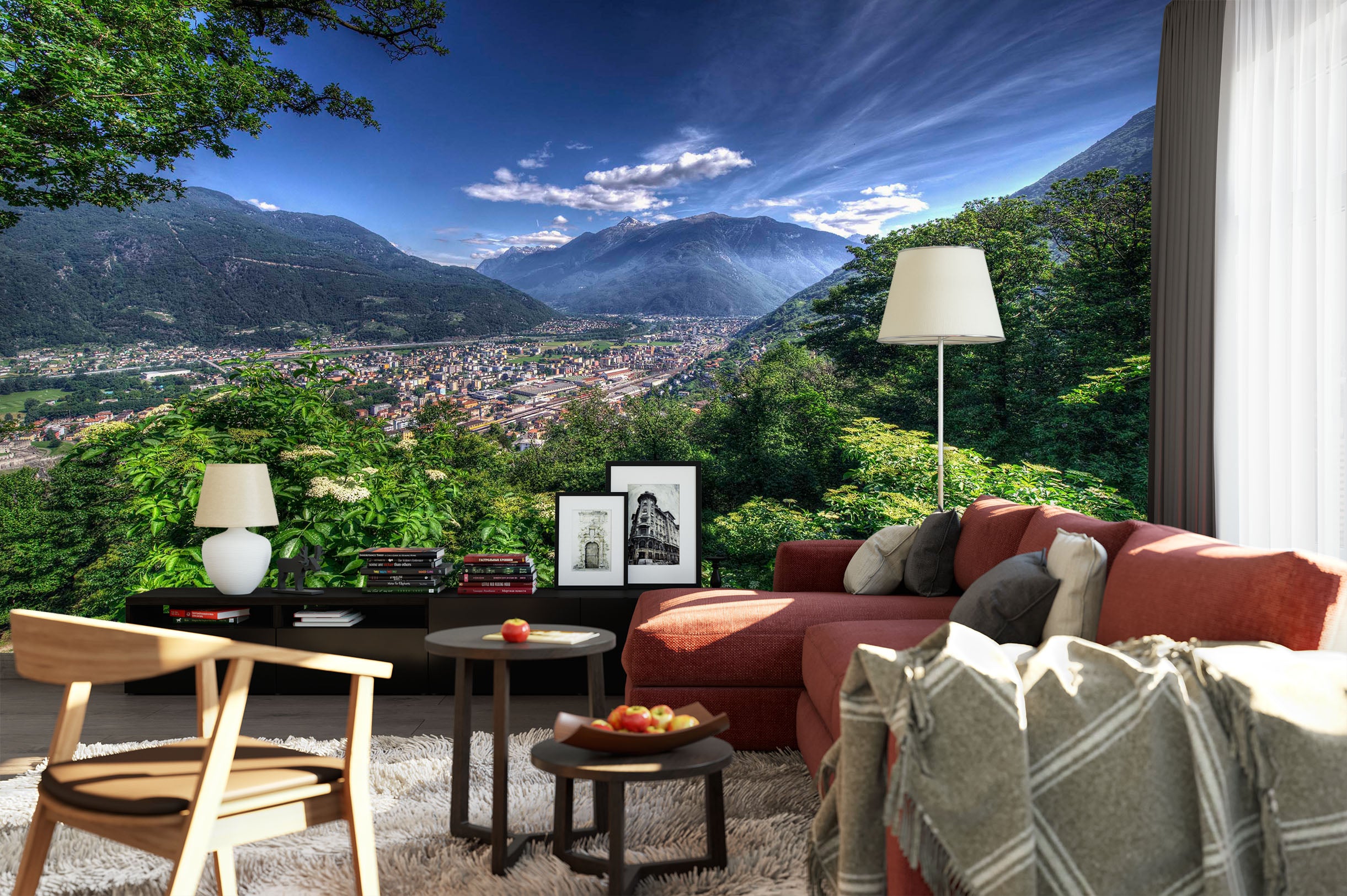 3D Mountain Woods 1501 Wall Murals