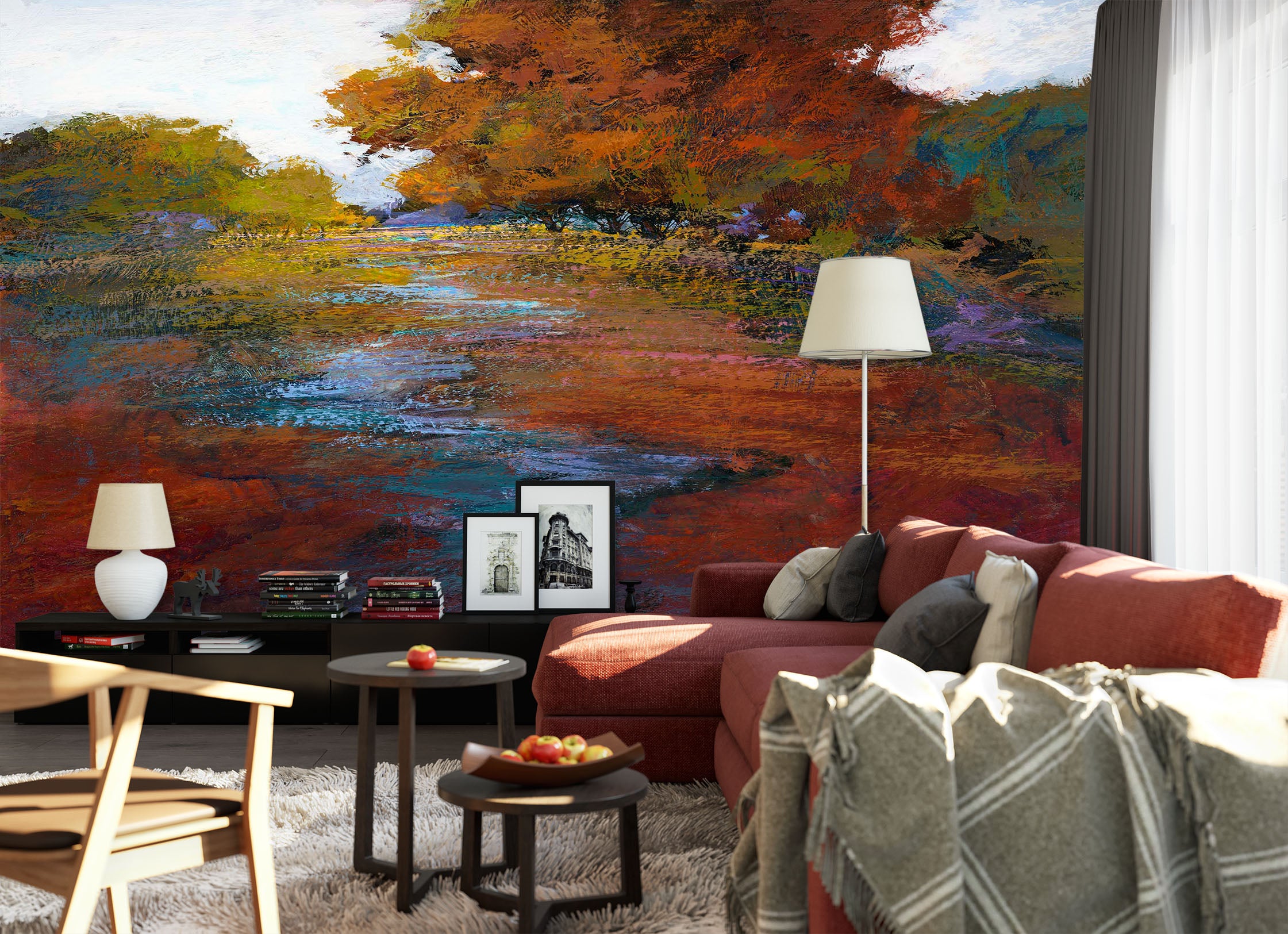 3D Red Maple Leaf 1540 Michael Tienhaara Wall Mural Wall Murals