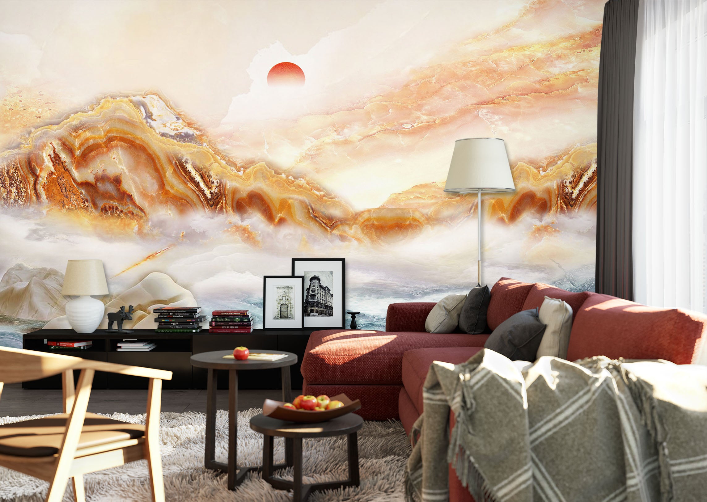 3D Sunrise Alpine 1501 Wall Murals