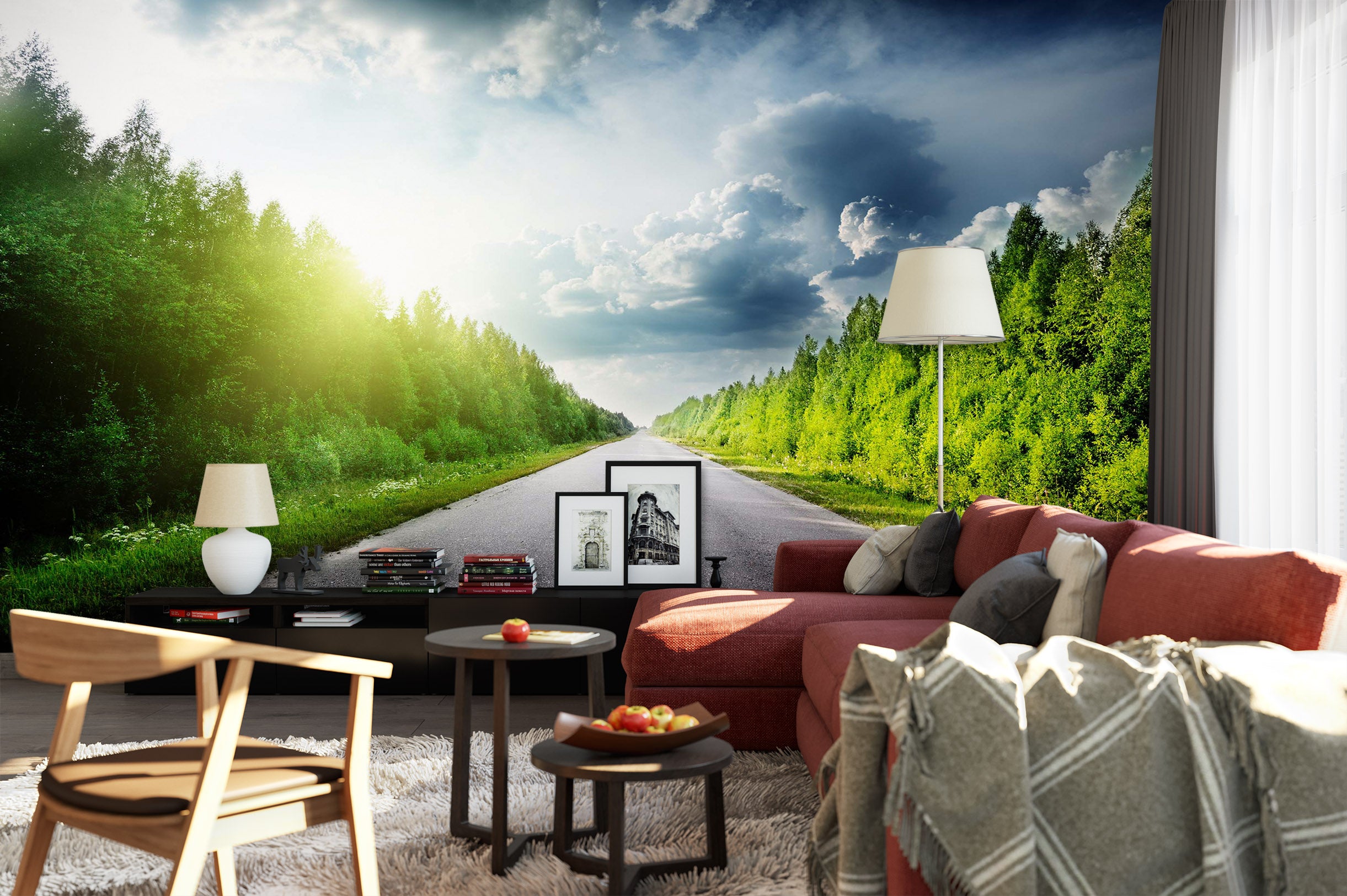 3D Highway Tree 1444 Wall Murals
