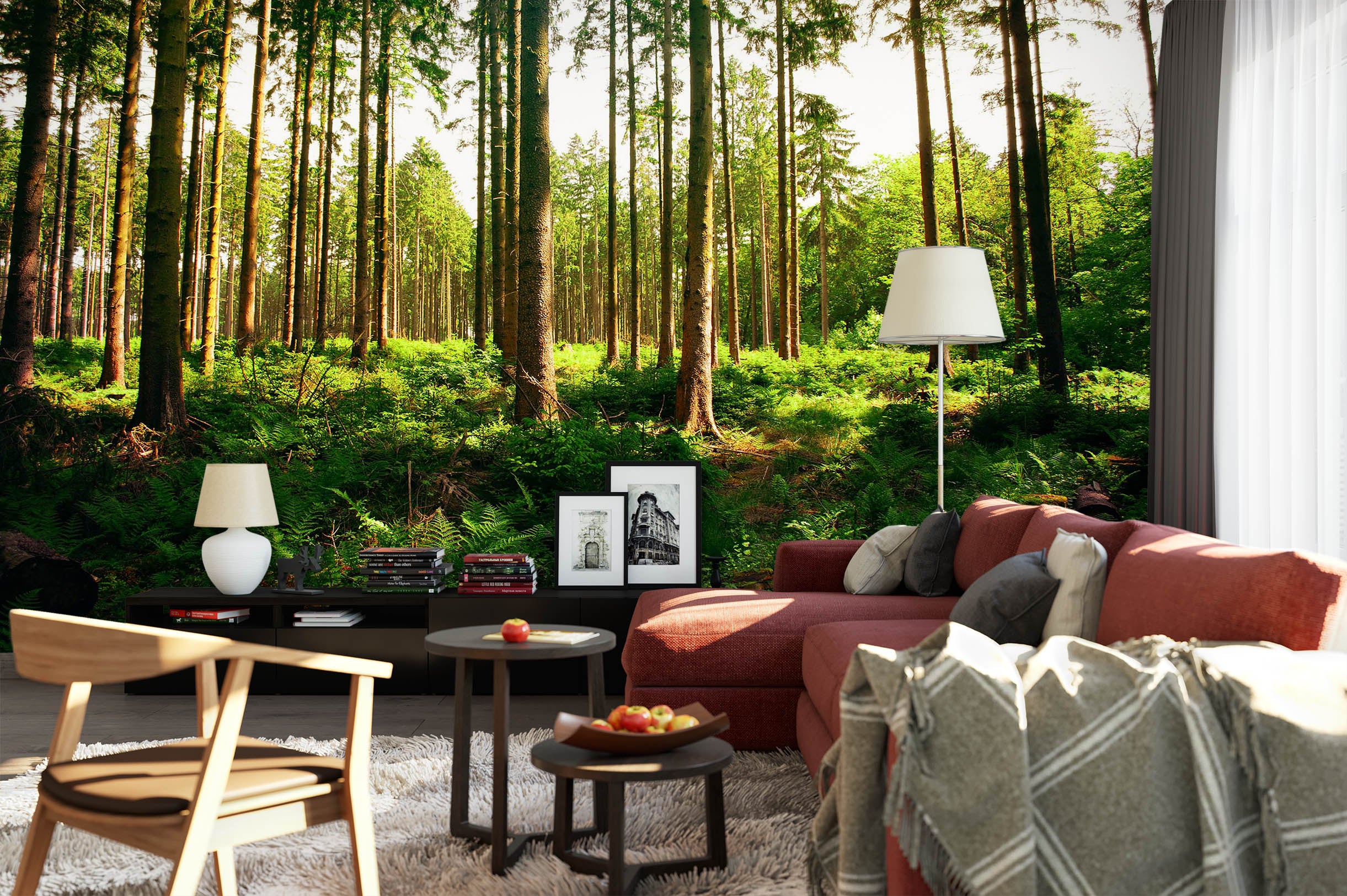 3D Green Forest 1508 Wall Murals