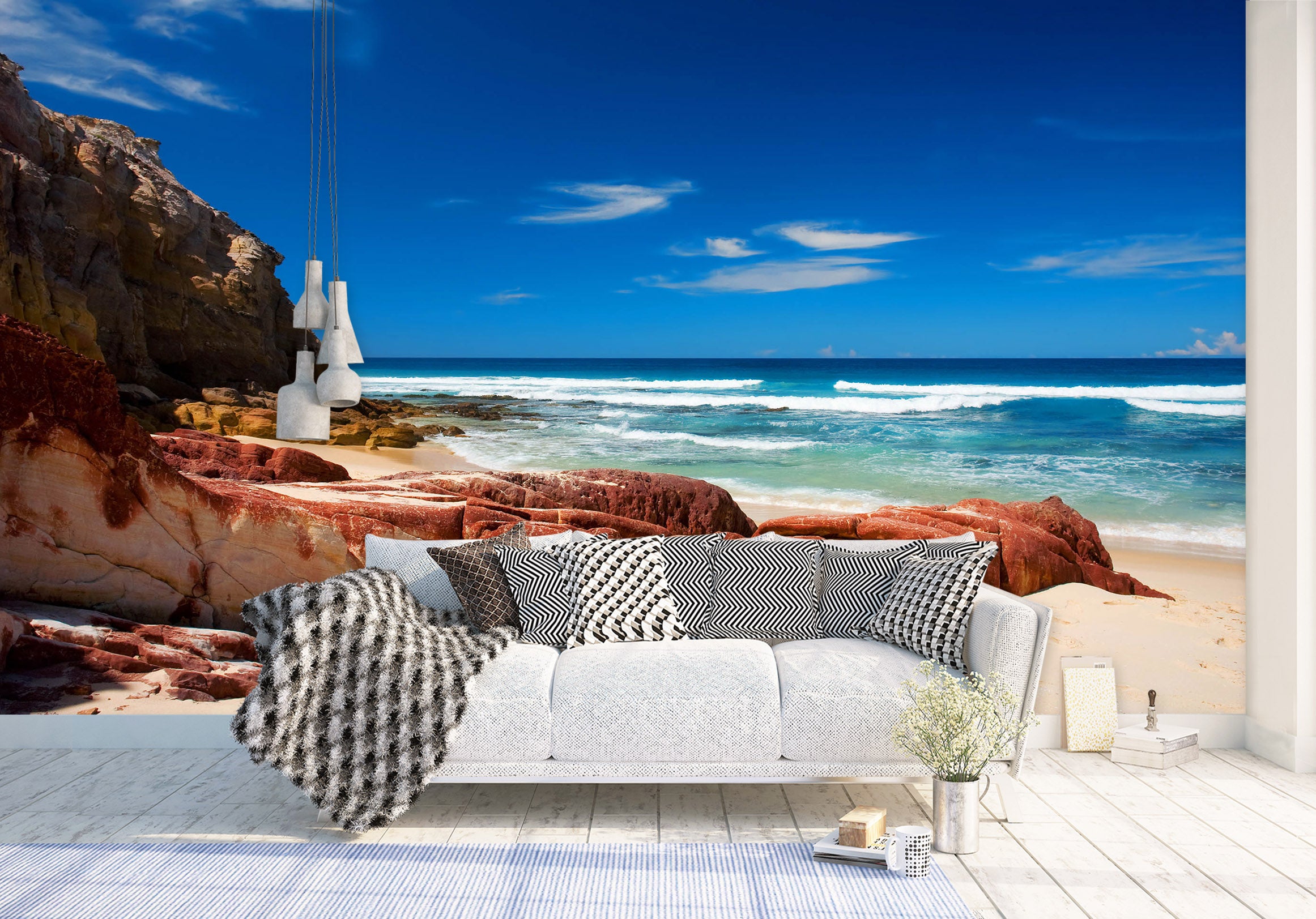 3D Sea Stones 1436 Wall Murals