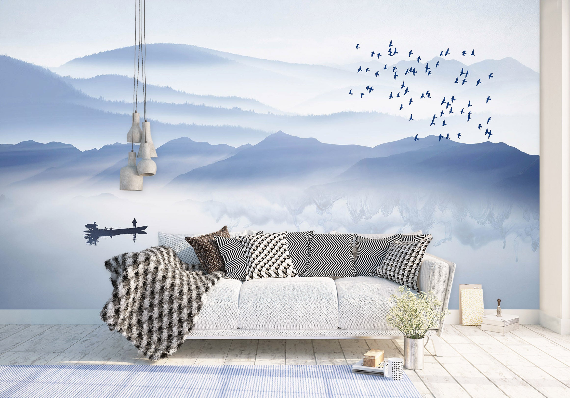 3D Landscape Lake 1454 Wall Murals