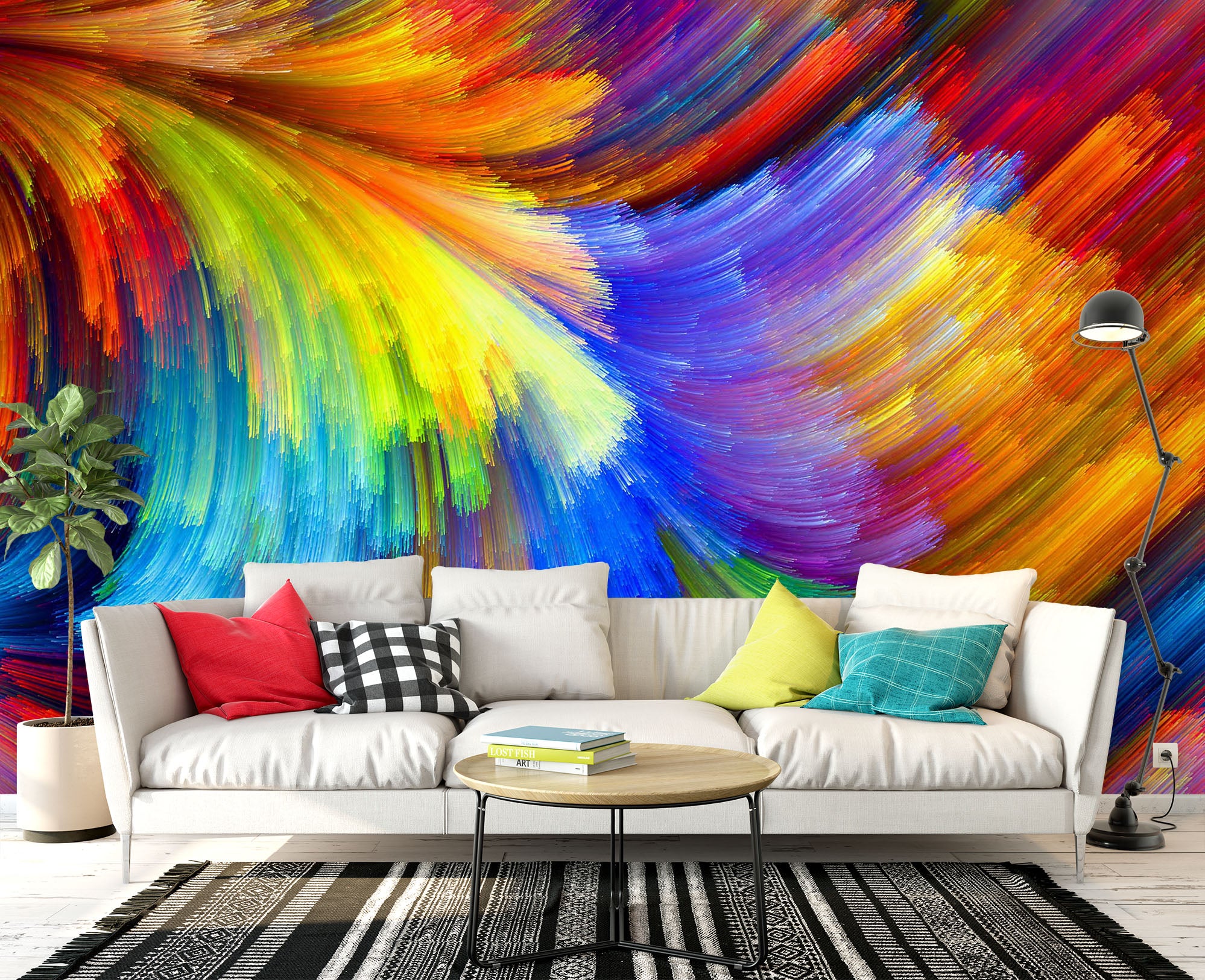 3D Texture Lines 1477 Wall Murals