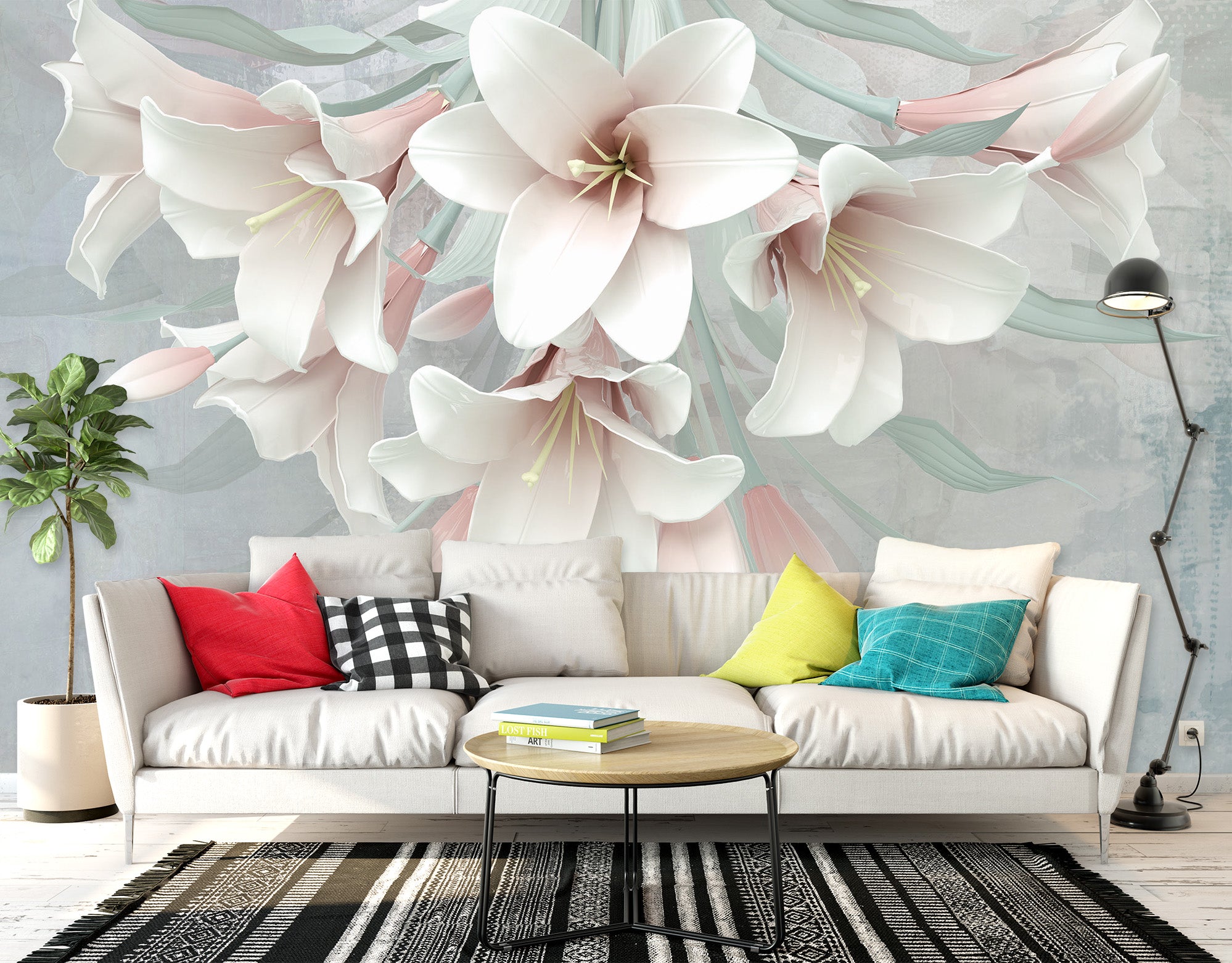 3D Peach Blossom 1464 Wall Murals