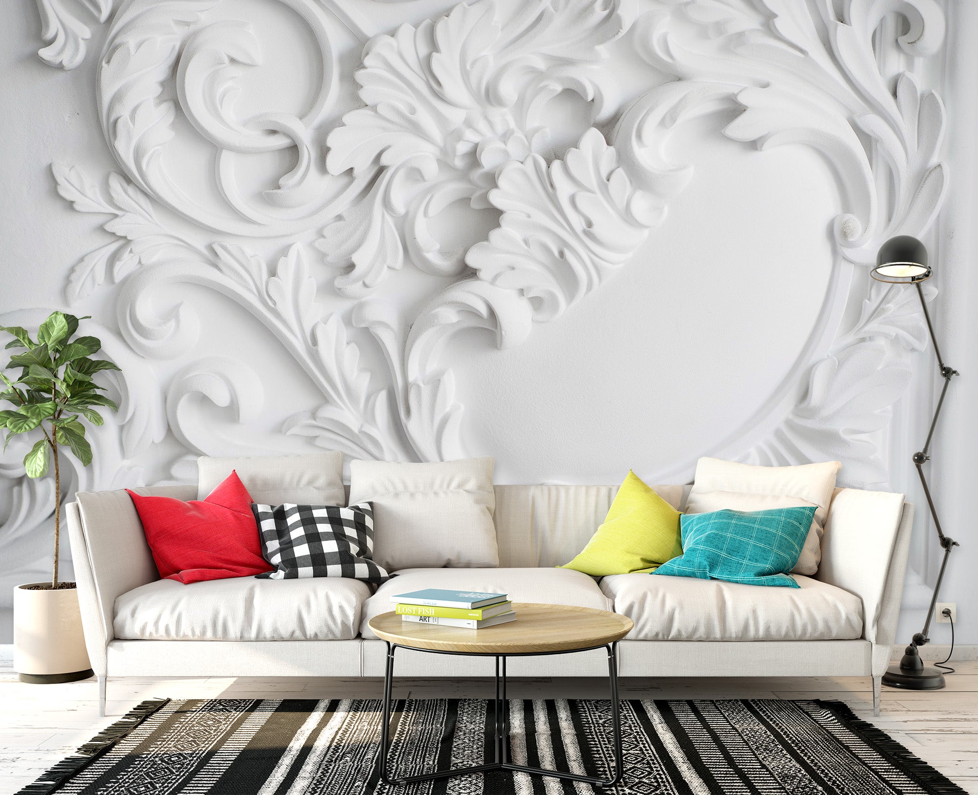 3D Stone Carving 1465 Wall Murals
