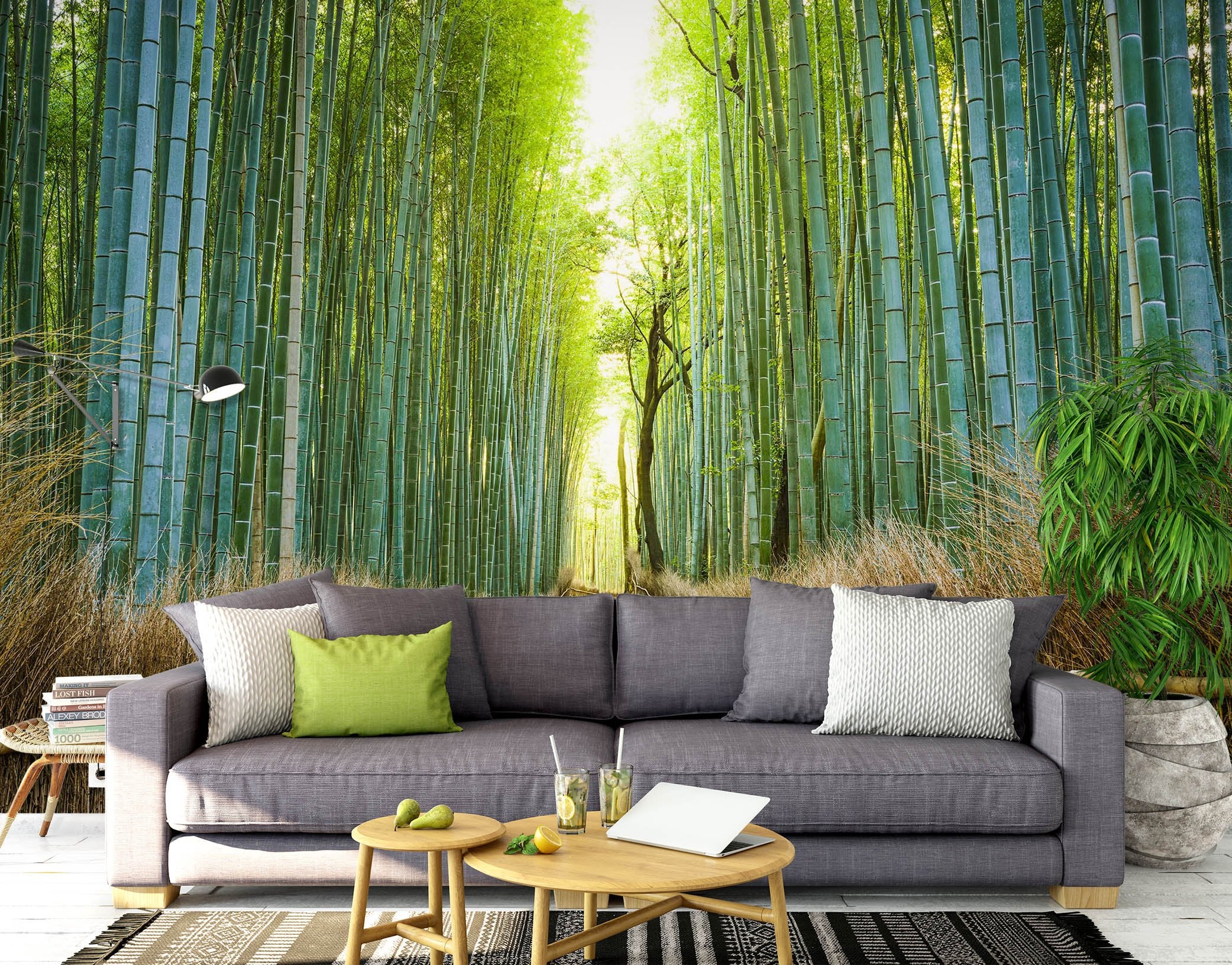 3D Bamboo Forest 1526 Wall Murals Wallpaper AJ Wallpaper 2