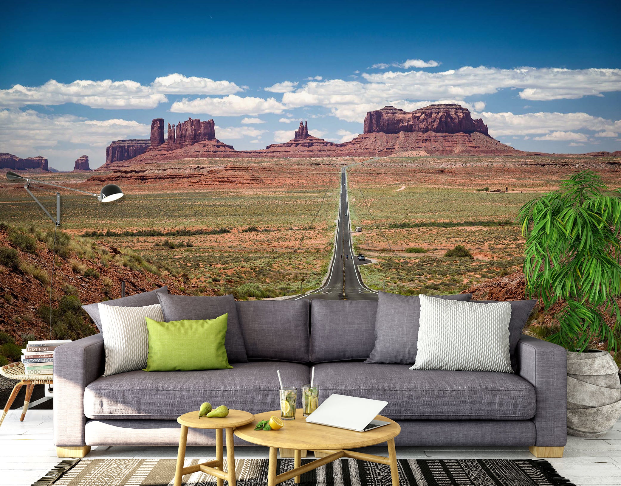 3D Highway Prairie 1469 Wall Murals