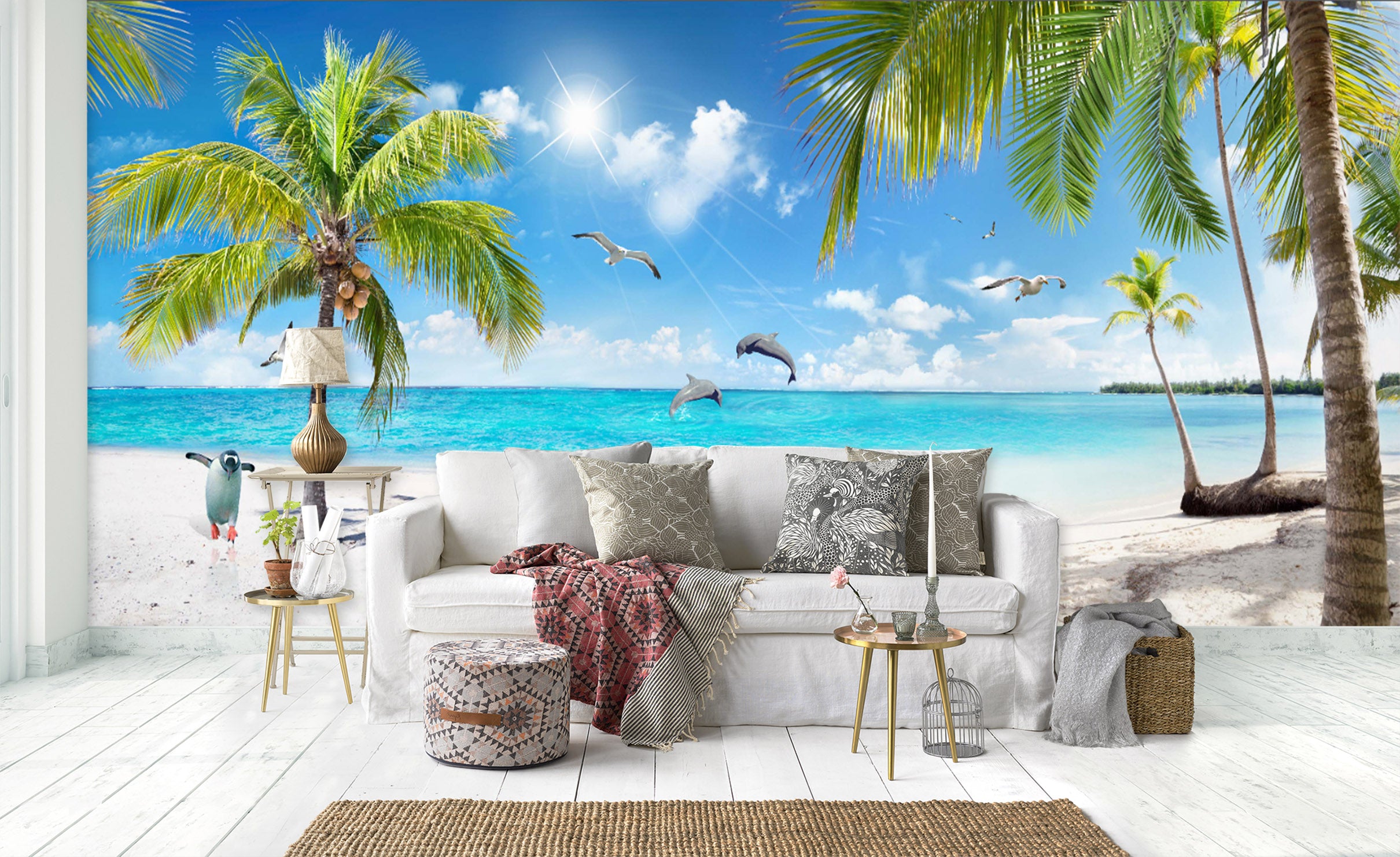 3D Coconut Palm Tree 1432 Wall Murals