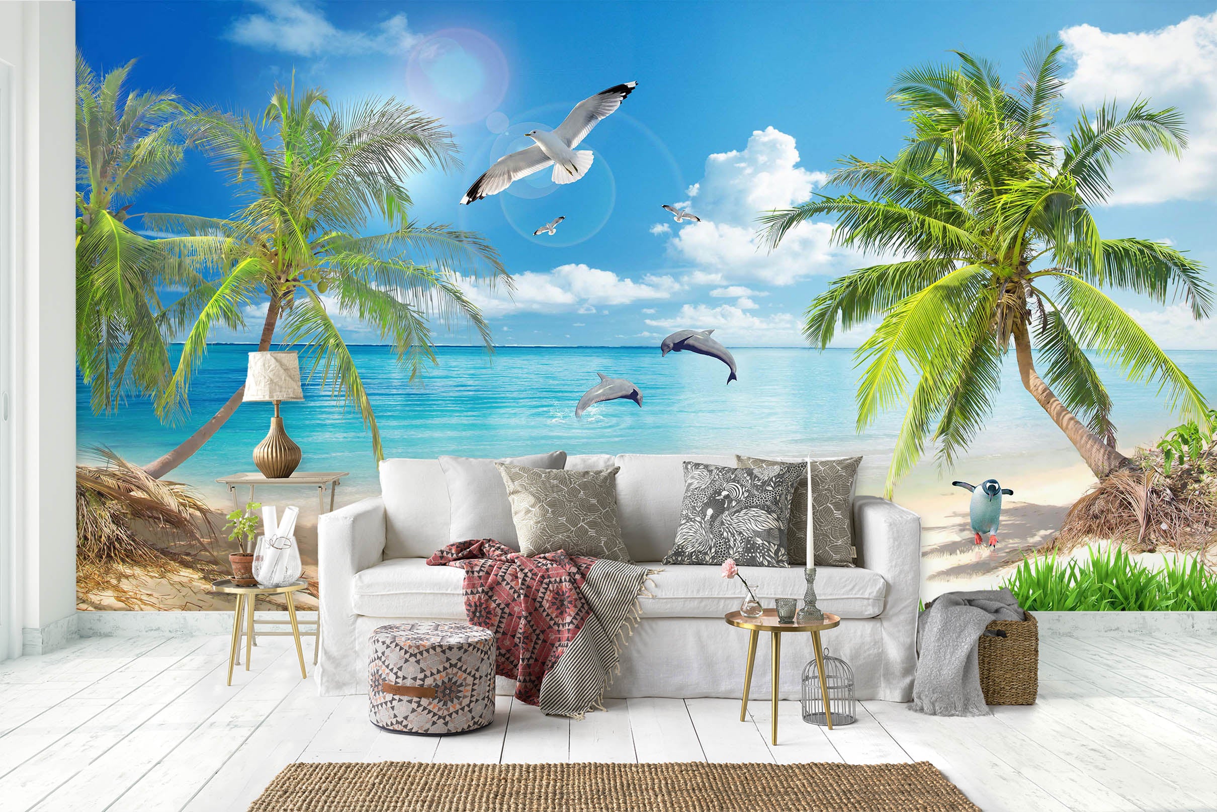 3D Coconut Palm Tree 1449 Wall Murals
