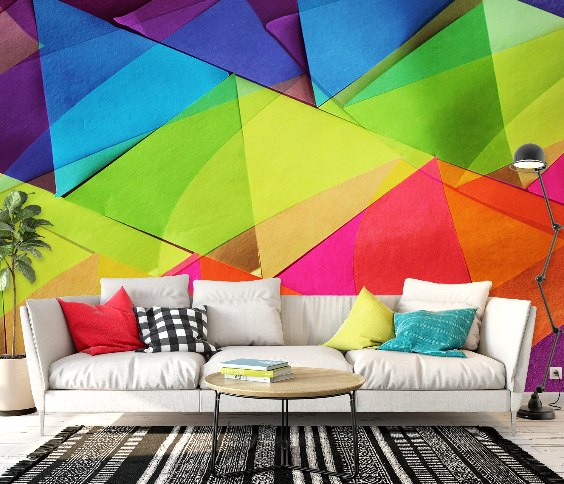 3D Colored Triangle 71088 Shandra Smith Wall Mural Wall Murals