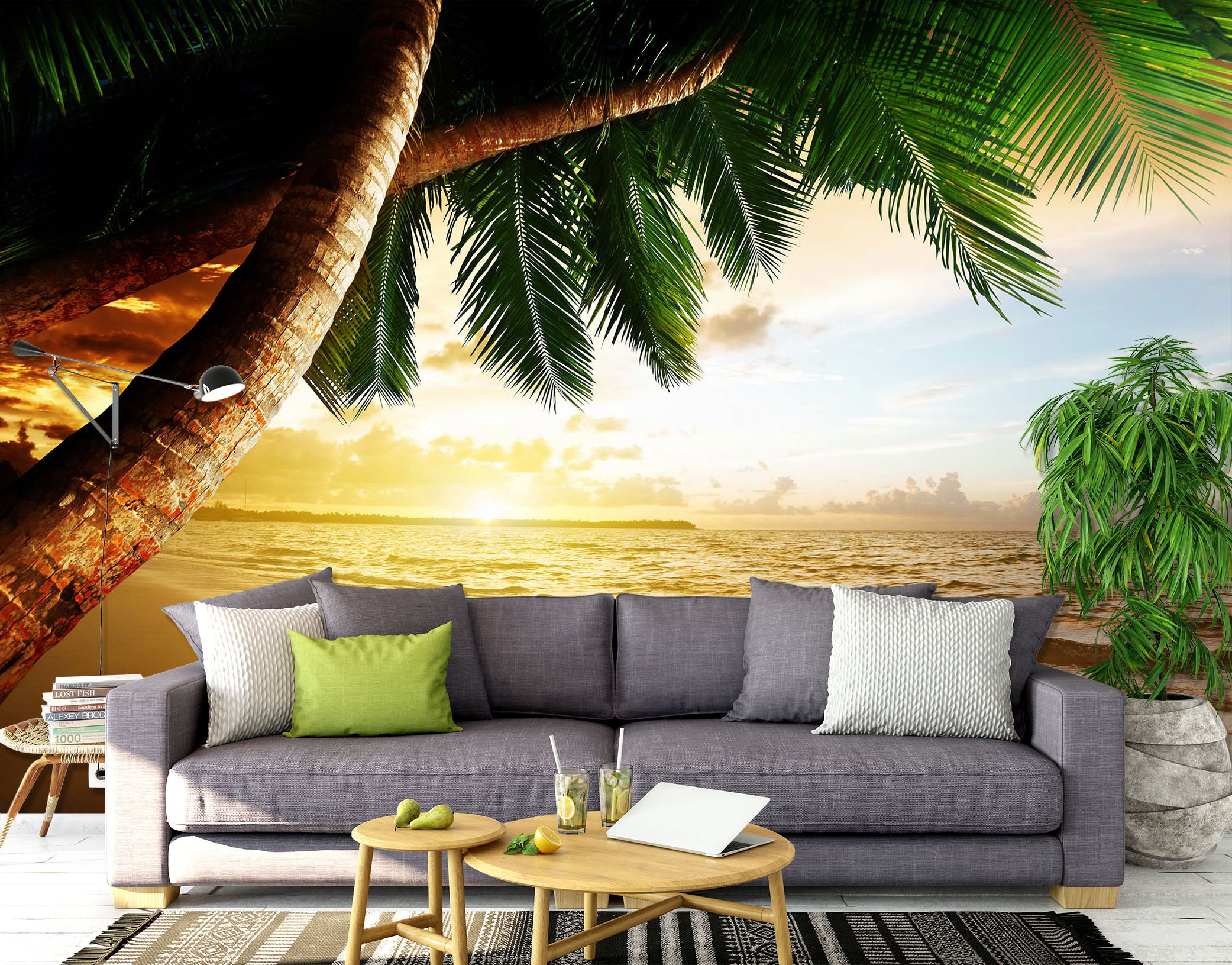 3D Beach Tree 2009 Wall Murals