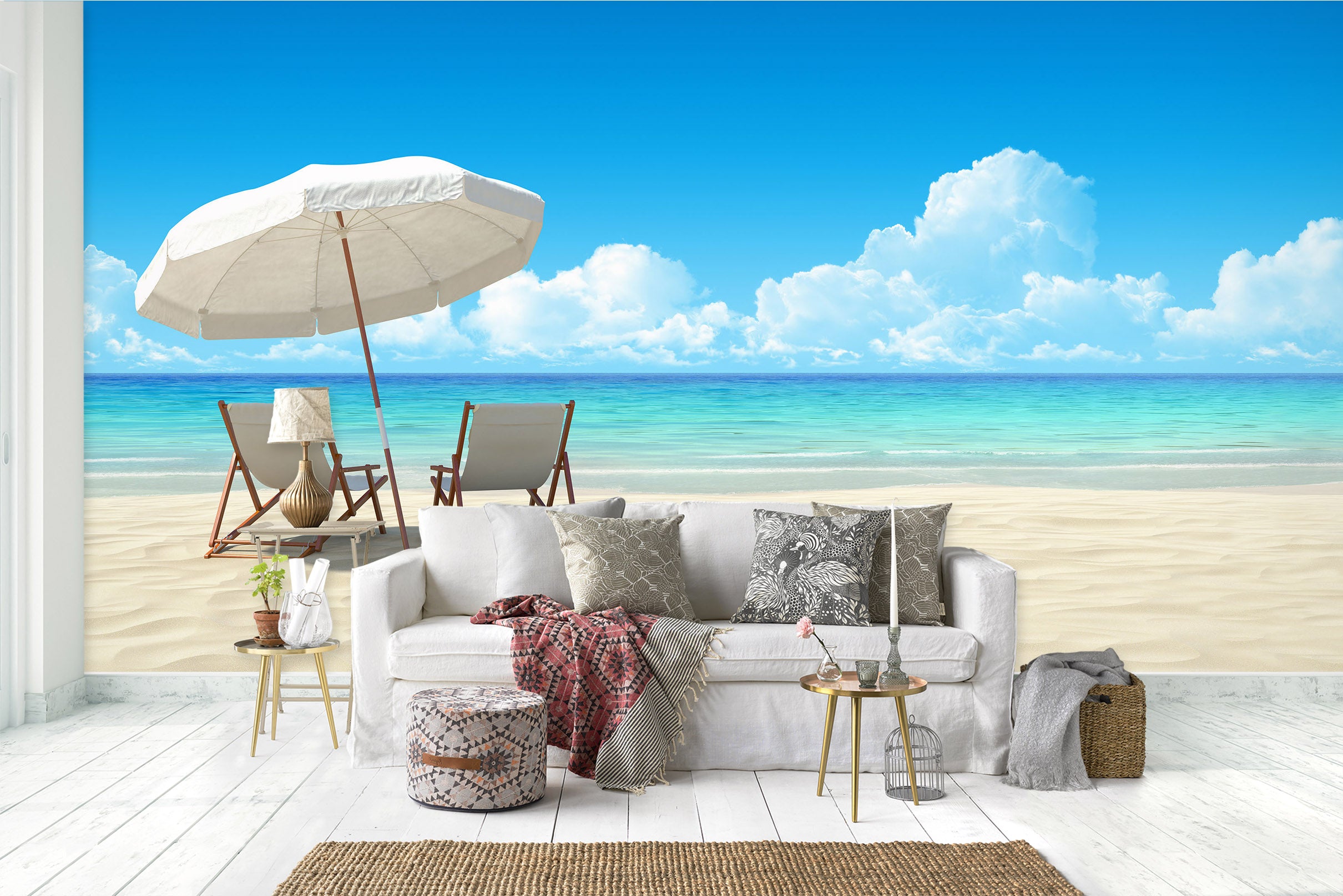3D Beach Chair 2020 Wall Murals