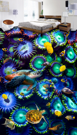 3D Seabed Stone 376 Floor Mural Wallpaper AJ Wallpaper 2