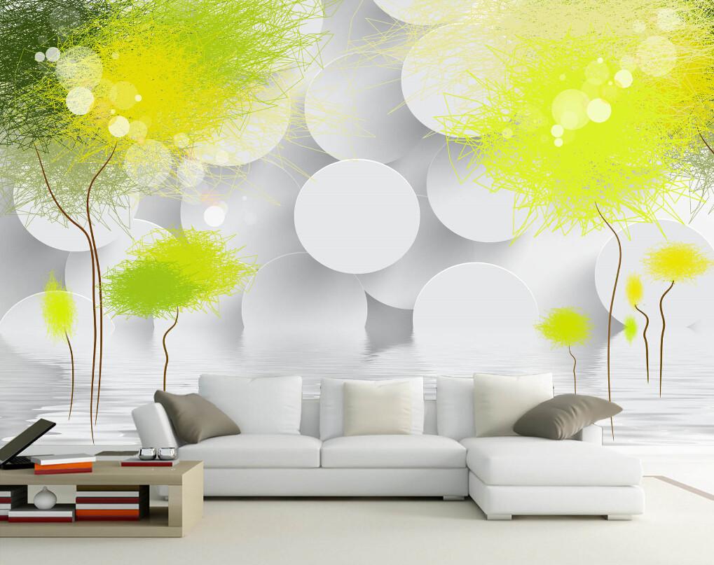 3D Circle Abstract Tree Wallpaper AJ Wallpaper 1