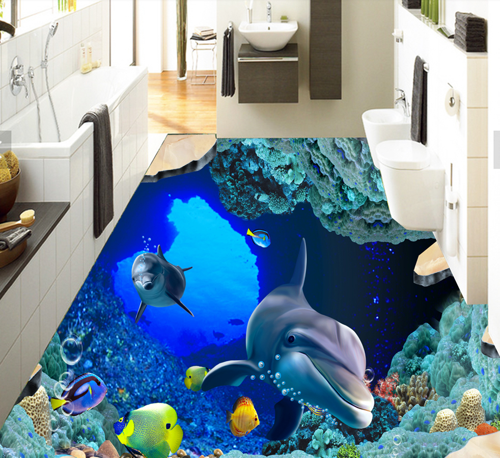 3D Soothing Seabed 603 Floor Mural Wallpaper Murals Rug & Mat Print Epoxy waterproof bath floor