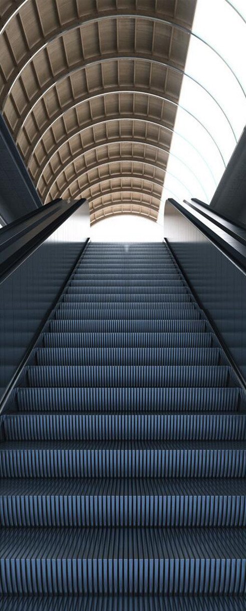 3D elevator stairs door mural Wallpaper AJ Wallpaper