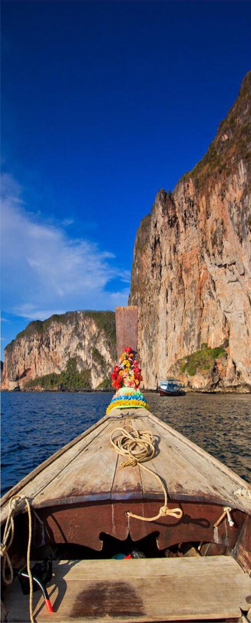 3D mountains and rivers door mural Wallpaper AJ Wallpaper