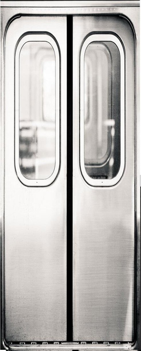 3D subway metal gate door mural Wallpaper AJ Wallpaper