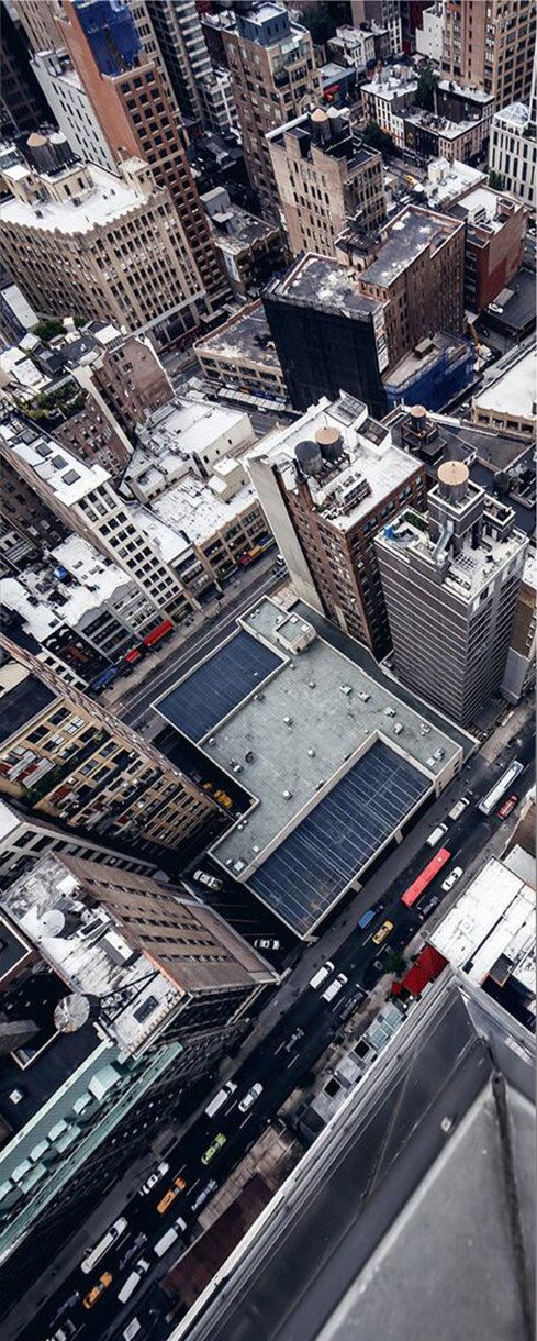 3D modern high-rise buildings door mural Wallpaper AJ Wallpaper