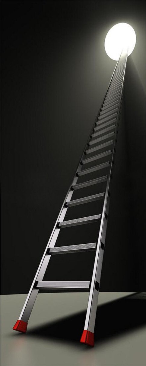 3D black hole ladder door mural Wallpaper AJ Wallpaper