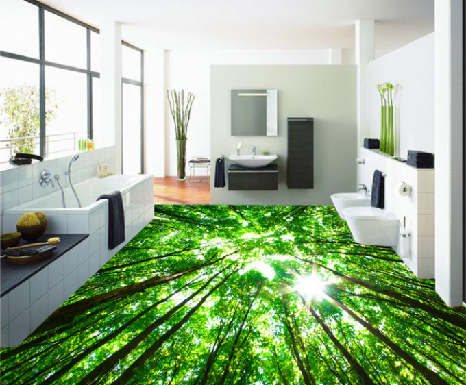 3D Forest 256 Floor Mural Wallpaper AJ Wallpaper 2