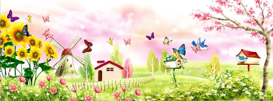 Beautiful Cottage Wallpaper AJ Wallpaper