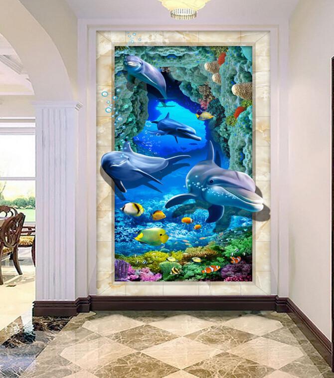3D Beautiful Undersea World Floor Mural Wallpaper AJ Wallpaper 2