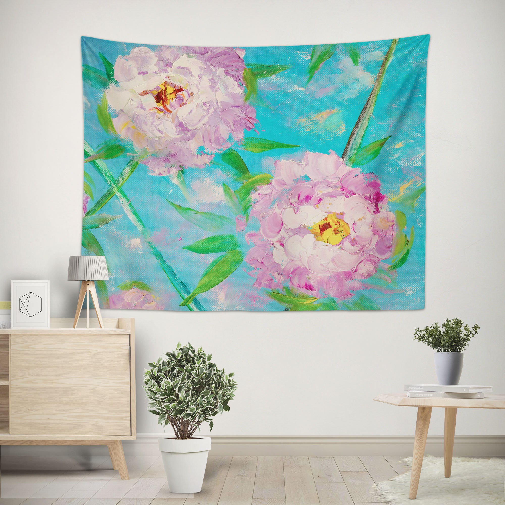 3D Pink Peony 3637 Skromova Marina Tapestry Hanging Cloth Hang