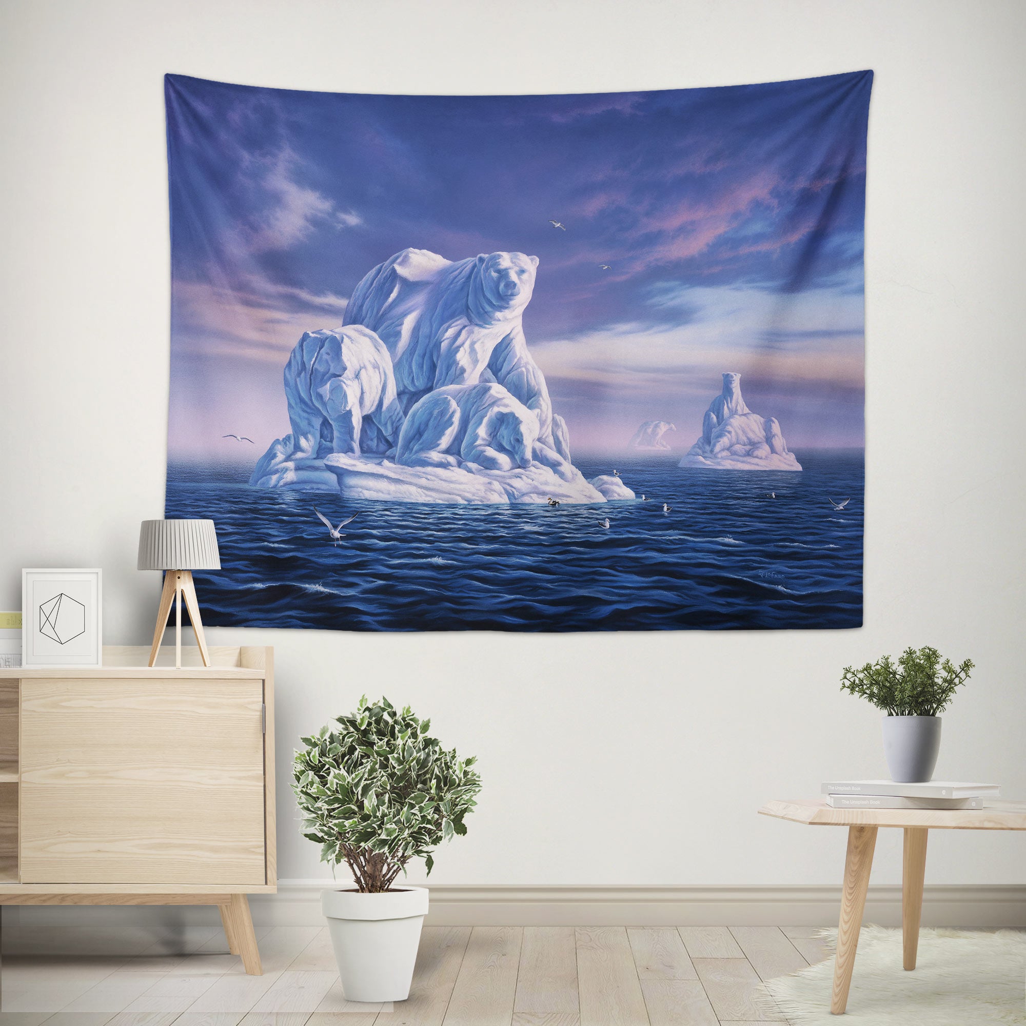 3D Polaris Snow Sculpture 111133 Jerry LoFaro Tapestry Hanging Cloth Hang