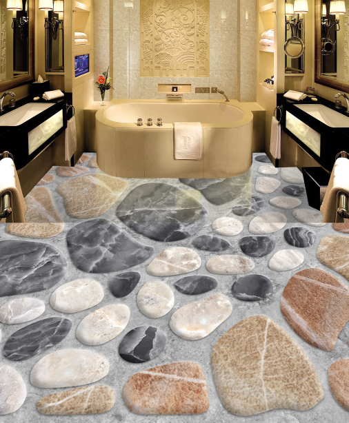 3D Black And White 146 Floor Mural Wallpaper AJ Wallpaper 2