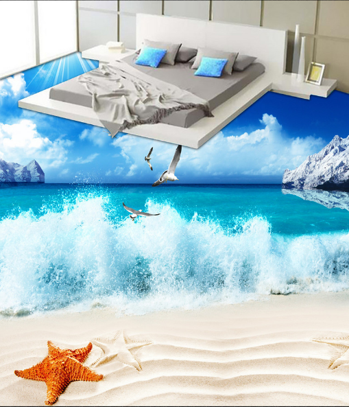 3D Seabirds 276 Floor Mural Wallpaper AJ Wallpaper 2