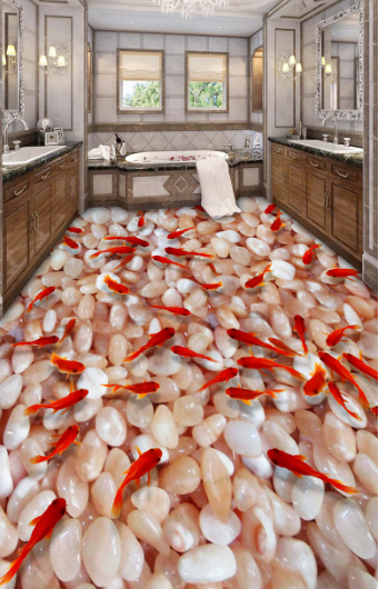 3D Cobblestone 393 Floor Mural Wallpaper AJ Wallpaper 2