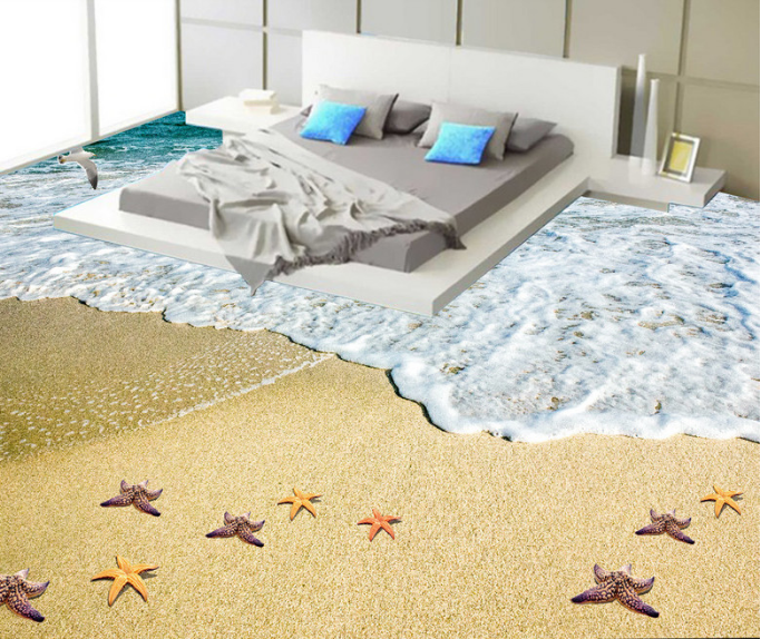 3D Starfish 252 Floor Mural Wallpaper AJ Wallpaper 2
