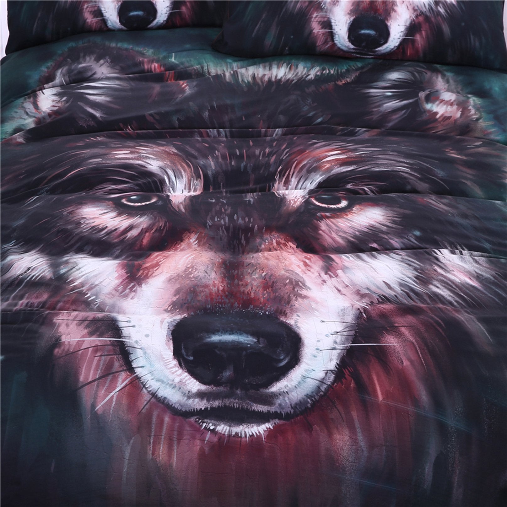 3D Oil Painting Wolf 222 Bed Pillowcases Quilt Wallpaper AJ Wallpaper