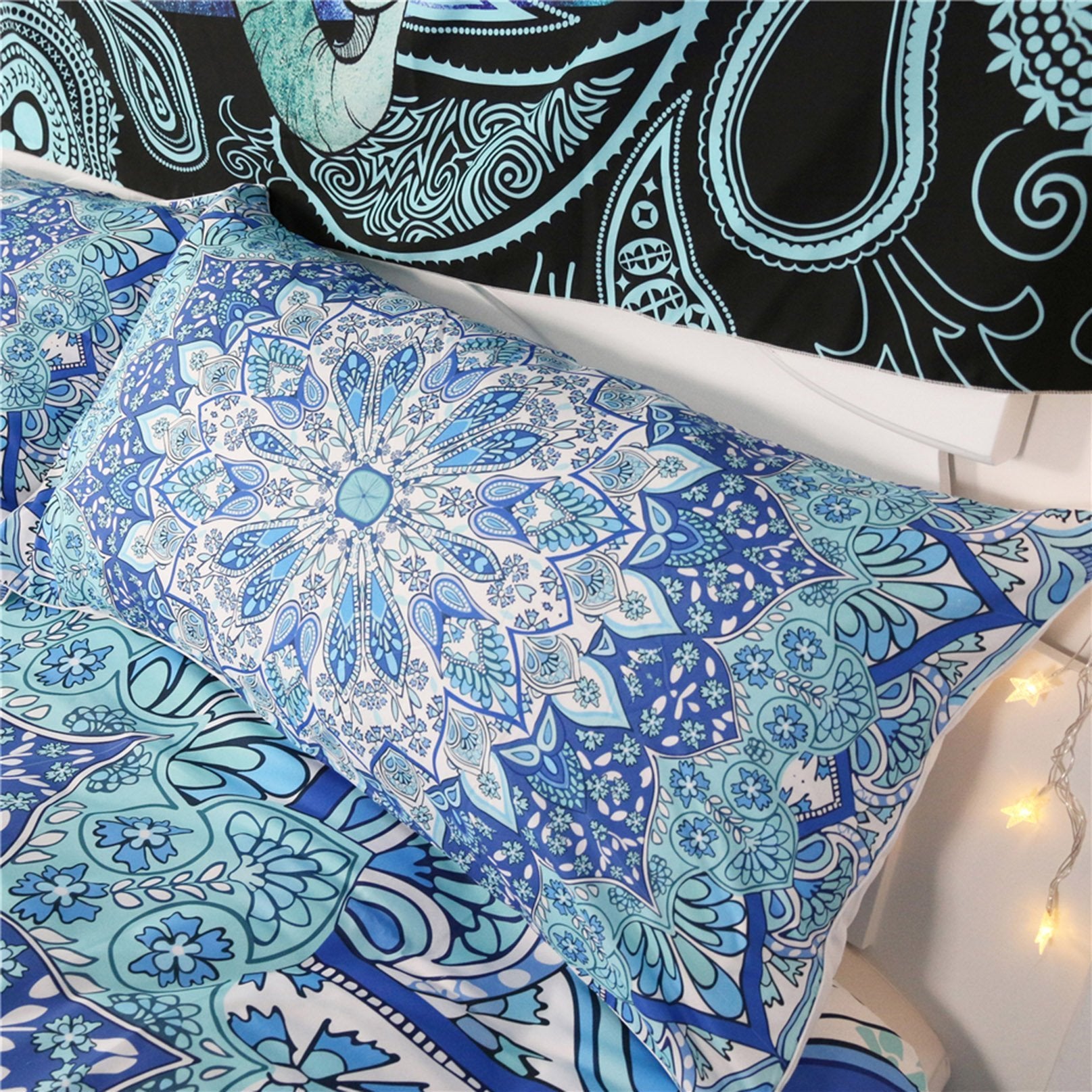 3D Elephant Blue 85 Bed Pillowcases Quilt Wallpaper AJ Wallpaper